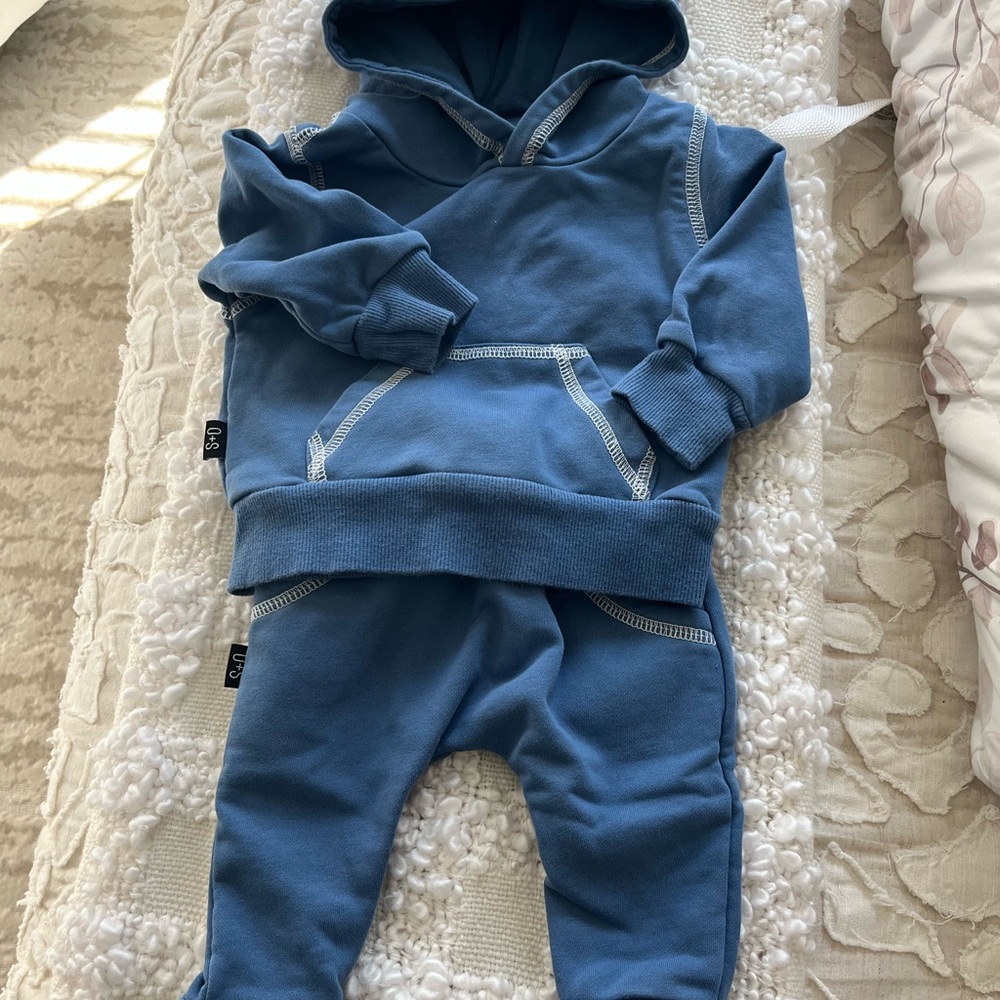 Blue Matching Sweatpants /sweatshirt set